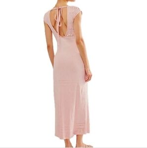 NWOT FP Pale Pink Knit Cut Out Dress XS/S
